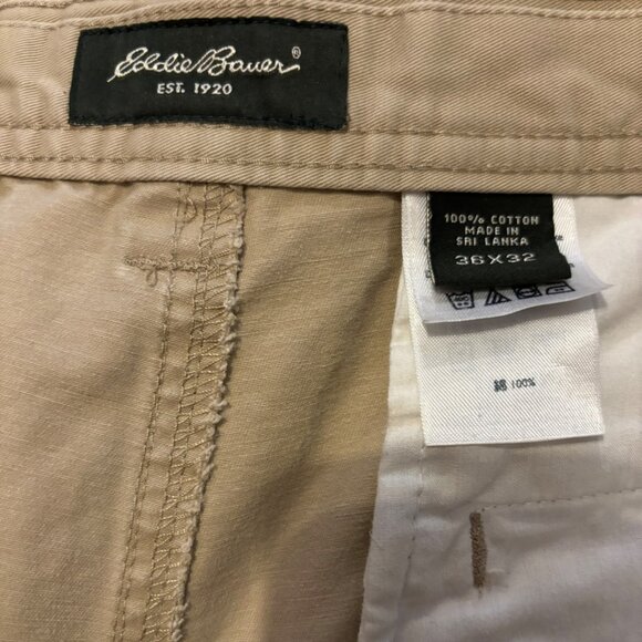 Eddie Bauer Mens Khaki Classic Fit Chino Pants 36x32 - Picture 4 of 7